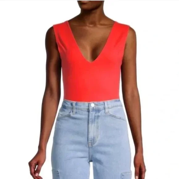 NEW Free people keep it sleek pink poinsetta Size M - Picture 7 of 15